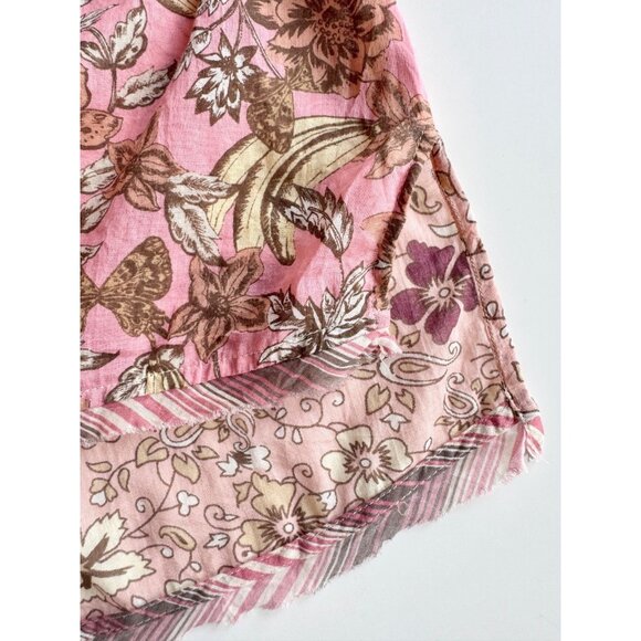 INTIMATELY FREE PEOPLE Watching Waves Pink Floral Cotton Voile Romper, Size S - Picture 12 of 16